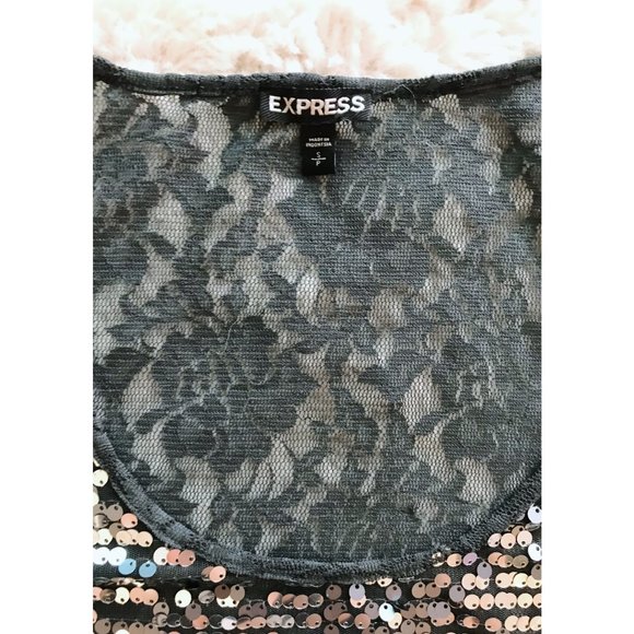 Moving Sale! Good Used Condition | Express Sequin Lace Tank Top | Size Small - Picture 5 of 9